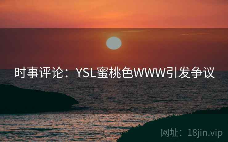 时事评论:YSL蜜桃色WWW引发争议